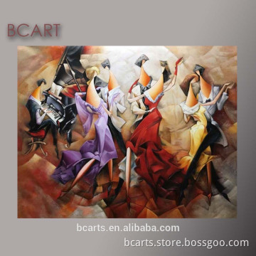 Factory high quality figurative handmade canvas painting with or without stretcher